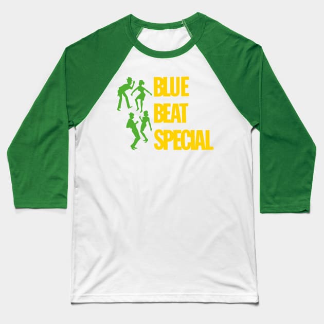 Blue Beat Special Baseball T-Shirt by HAPPY TRIP PRESS